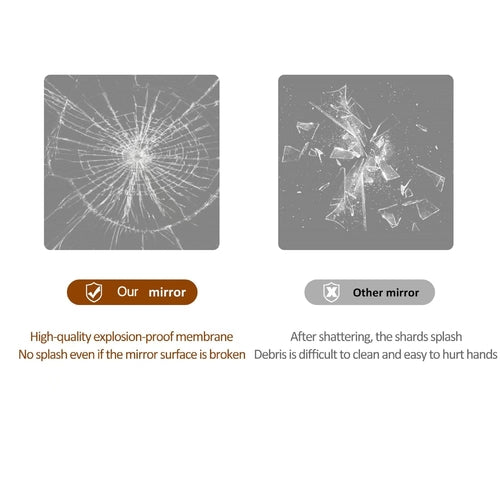 Frameless Full Length Floor Mirror with LED Light, Dimming & 3 Color