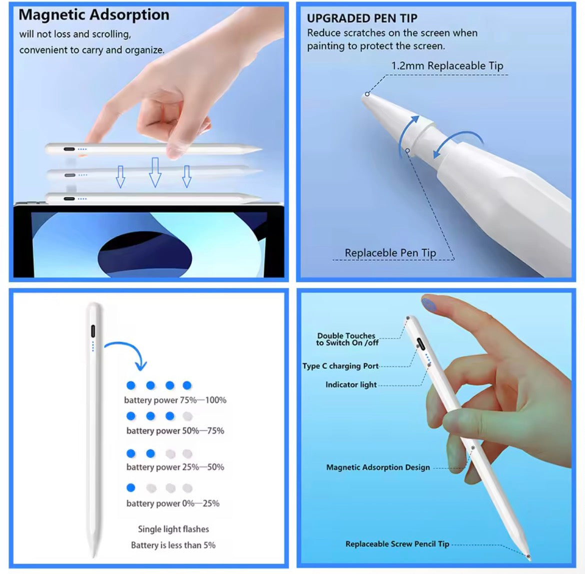 Stylet Tactile pour iPad – Précision, Simplicité et Élégance