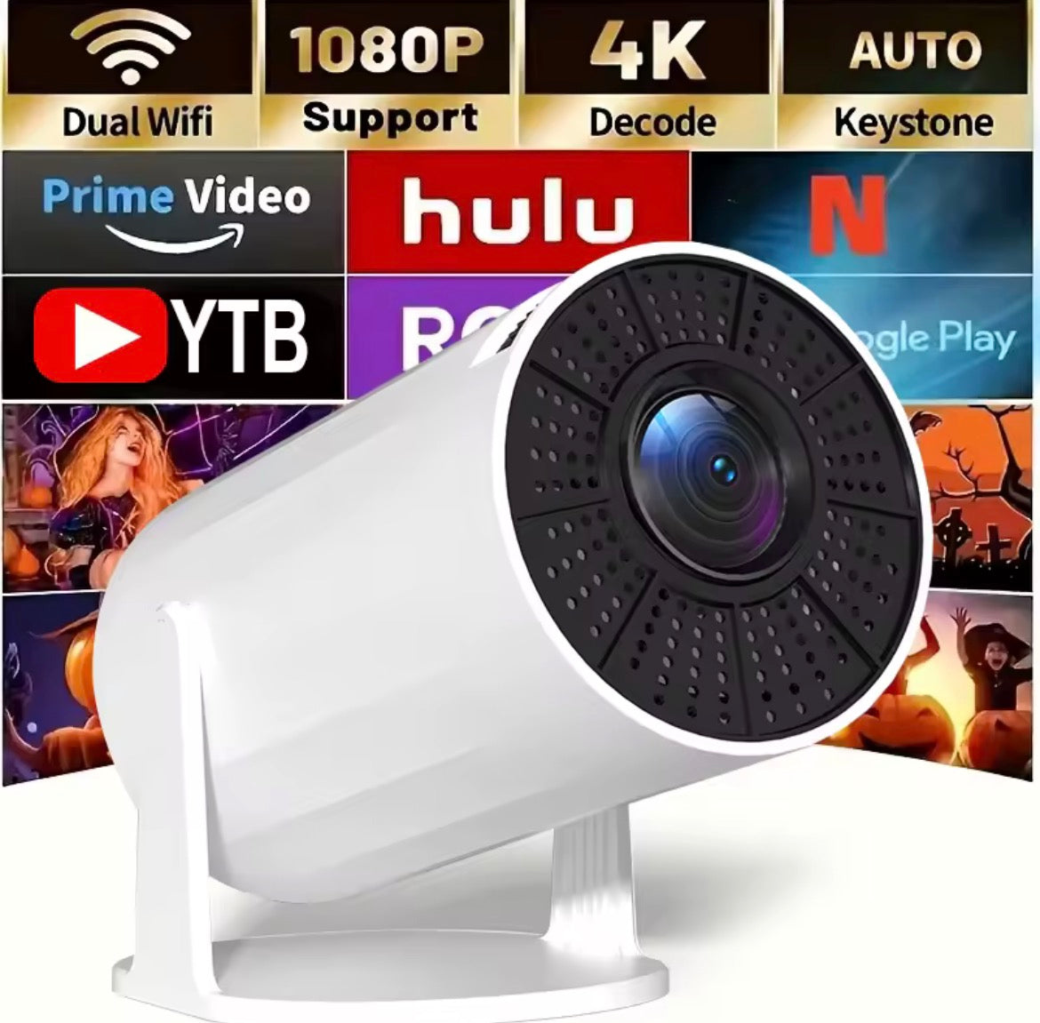 Projecteur Vidéo 1080p / 4K – Cinéma Portable Haute Définition