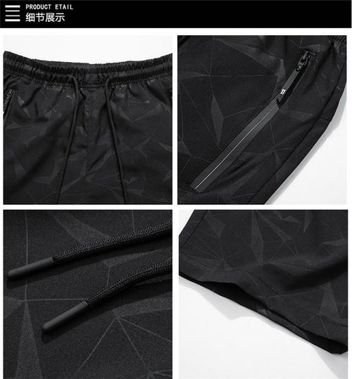 Short noir décontracté ample pour homme, en stock aux États-Unis, style sport